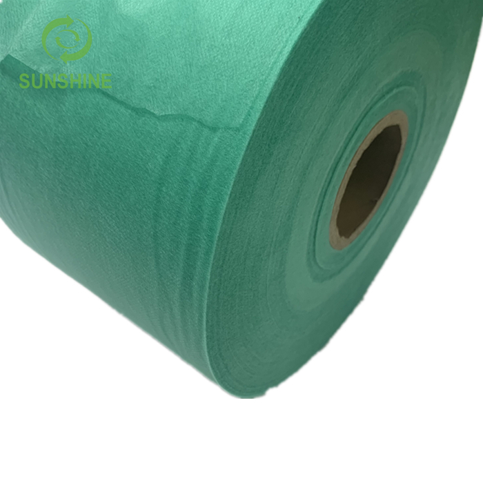 绿色中国价格 100% PP 纺粘无纺布纺粘卷价格制造医疗产品